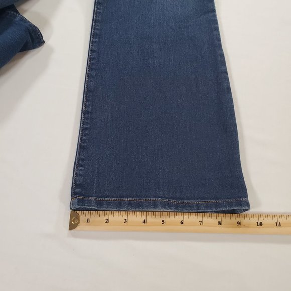 Michael Kors Jeans Women Size 10 Blue Stretch Denim Dark Wash Flare Leg Casual - Picture 14 of 16